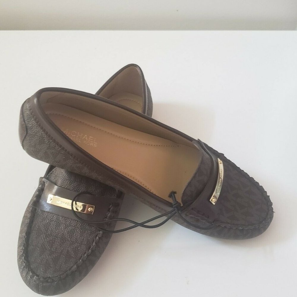 NWOT Michael Kors Everett Brown and Gold  Loafer